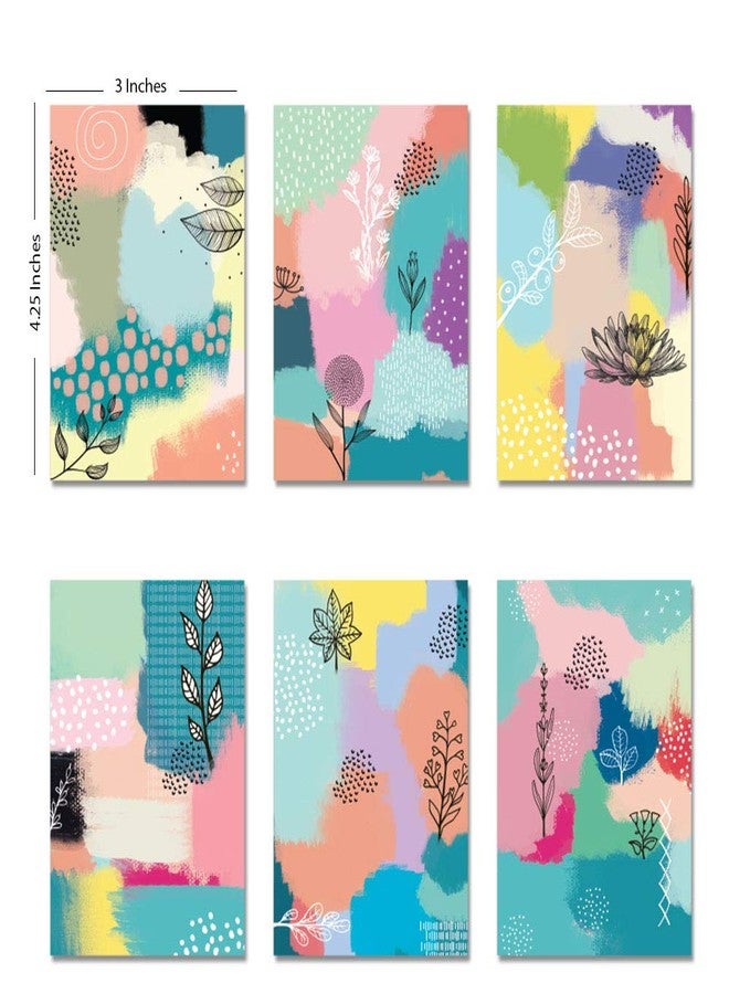 دودل بطاقات تهنئة فارغة بتصميم زهور من DOODLE - مجموعة من 12 بطاقة مع أظرف | 3 × 4.25 بوصة | بطاقات تهنئة وشكر صغيرة لجميع المناسبات - Image 2